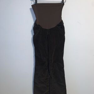Motherhood Black corduroy boot cut flare Maternity Pants size small fall